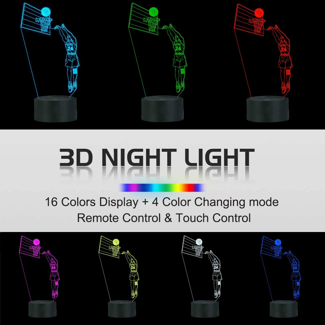 Basketball 3D Lamp GliaGrove