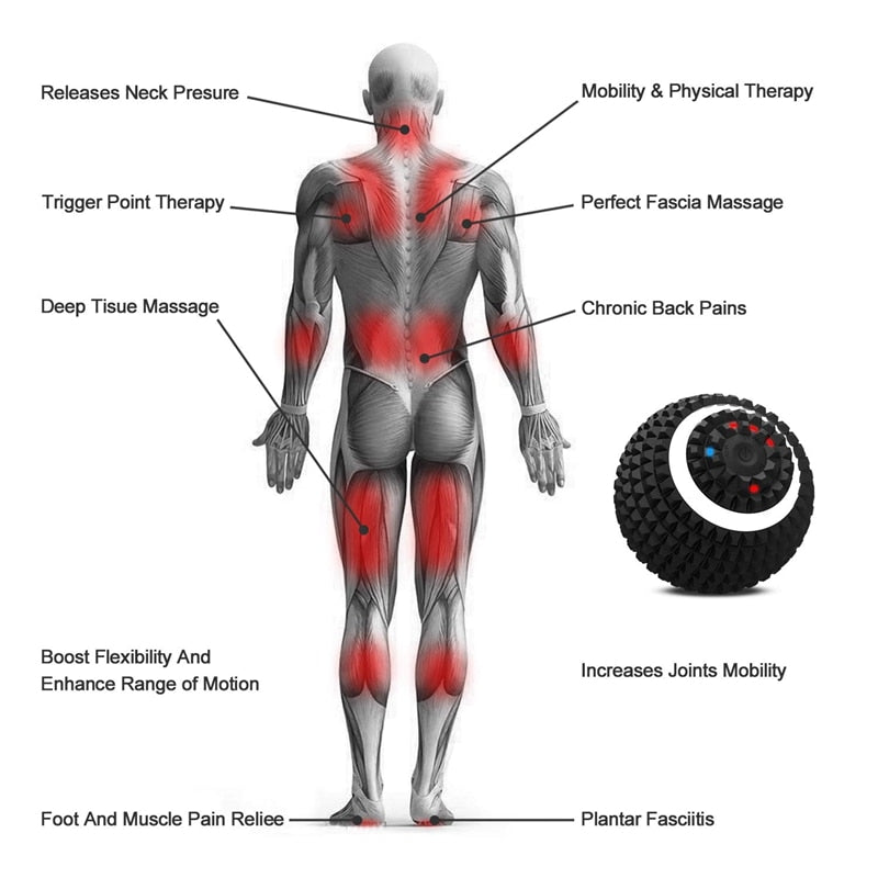 Electric Massage Ball 4-Speed Vibrating Massage Ball GliaGrove