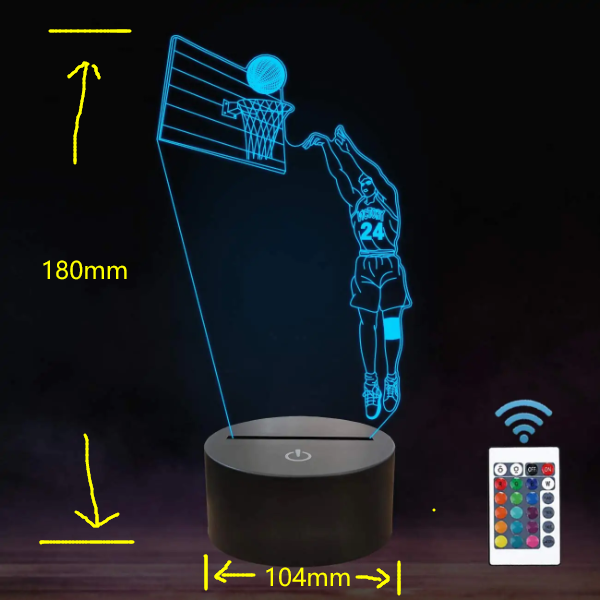 Basketball 3D Lamp GliaGrove