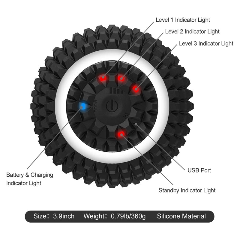 Electric Massage Ball 4-Speed Vibrating Massage Ball GliaGrove