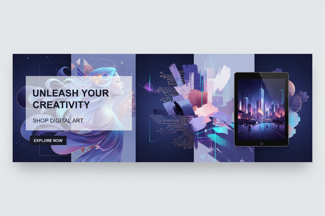 Digital art products banner